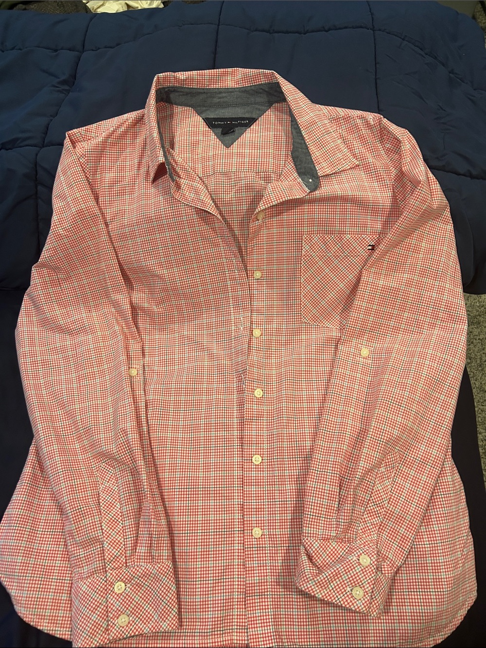 Tommy Hilfiger Red white and blue Plaid Button-Down Shirt